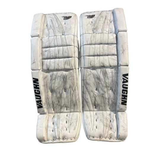 Vaughn Velocity V7 - Used Intermediate Goalie Pads (White)