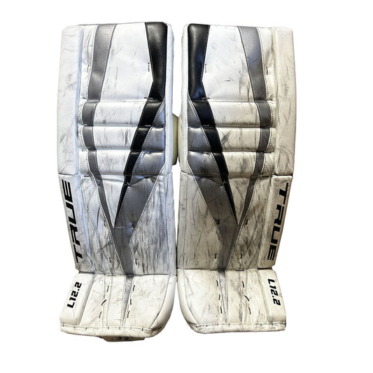 TRUE L12.2 - Used Pro Stock Goalie Pads (White/Grey/Black)