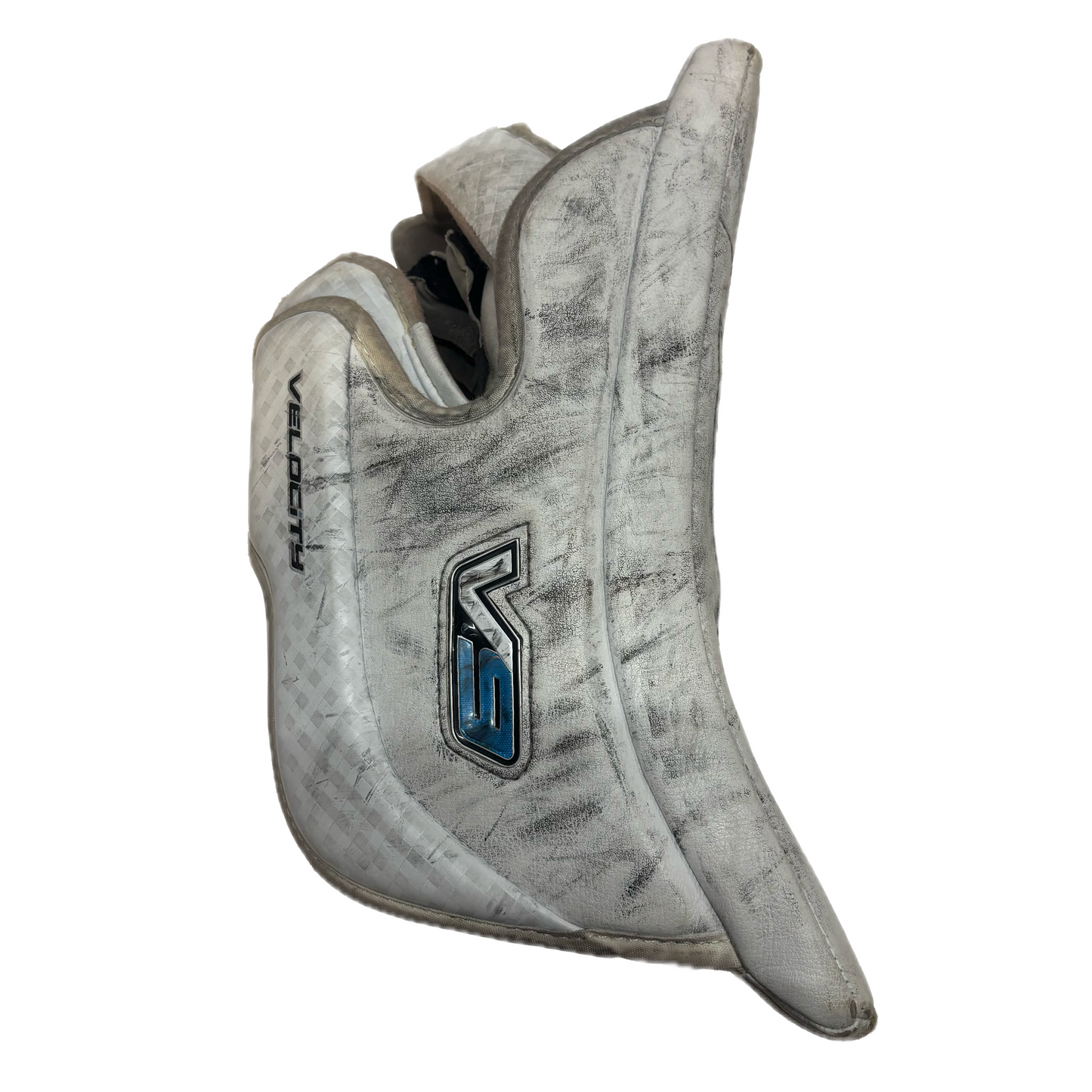 Vaughn Velocity V9 - Used Pro Stock Goalie Blocker (White)