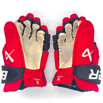 Bauer Vapor Hyperlite - Used NHL Pro Stock Glove - Martin Necas (Red/Black)